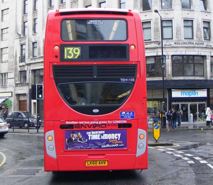 Metroline Alexander Dennis Enviro400H Hybrid TEH1105